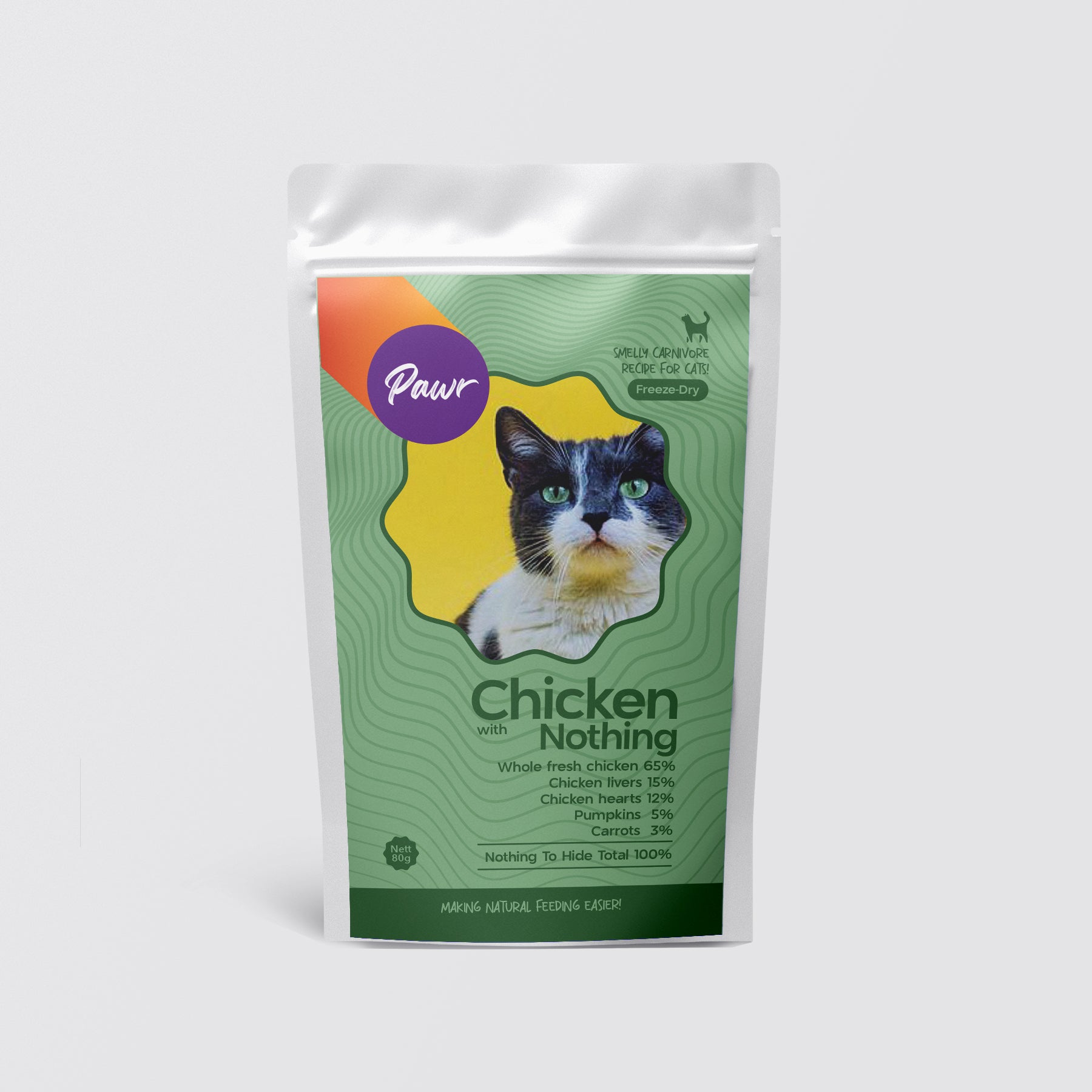 Pawr4Cats | Freeze-Dried Meals | Chicken & Nothing