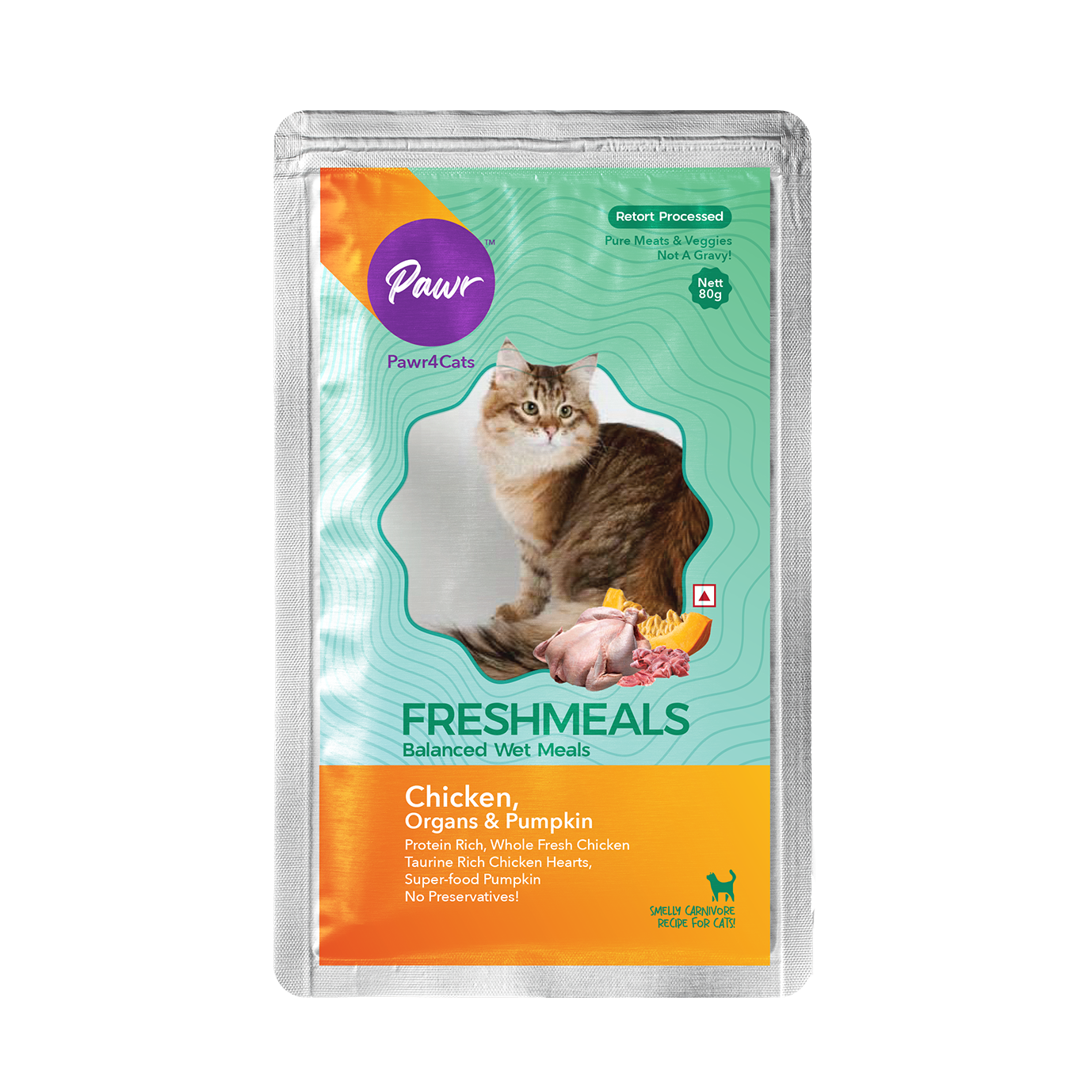 Pawr4Cats | FreshMeals | Chicken, Organs & Pumpkins
