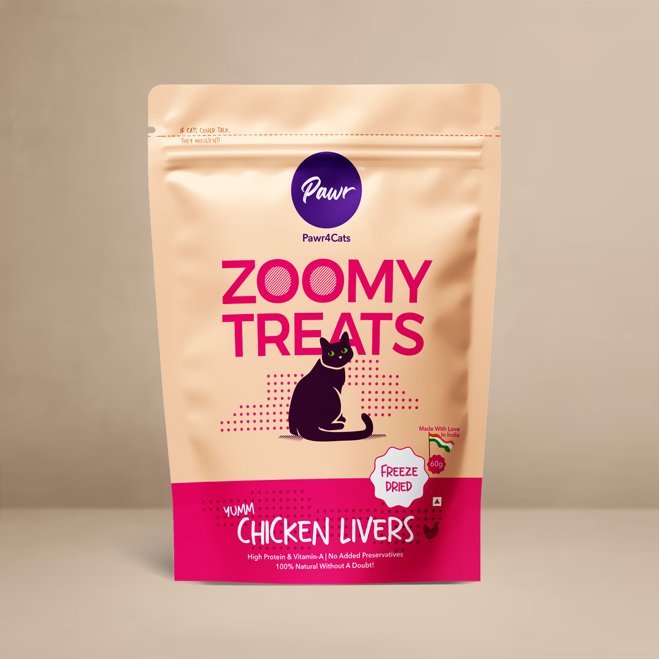Pawr4Cats | Zoomy Treats | Freeze-Dried Chicken Livers | 45 GMS