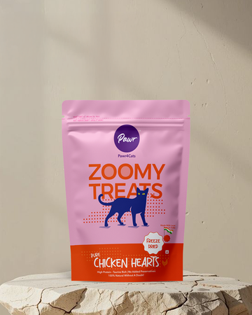 Pawr4Cats | Zoomy Treats | Freeze-Dried Chicken Hearts | 45 GMS