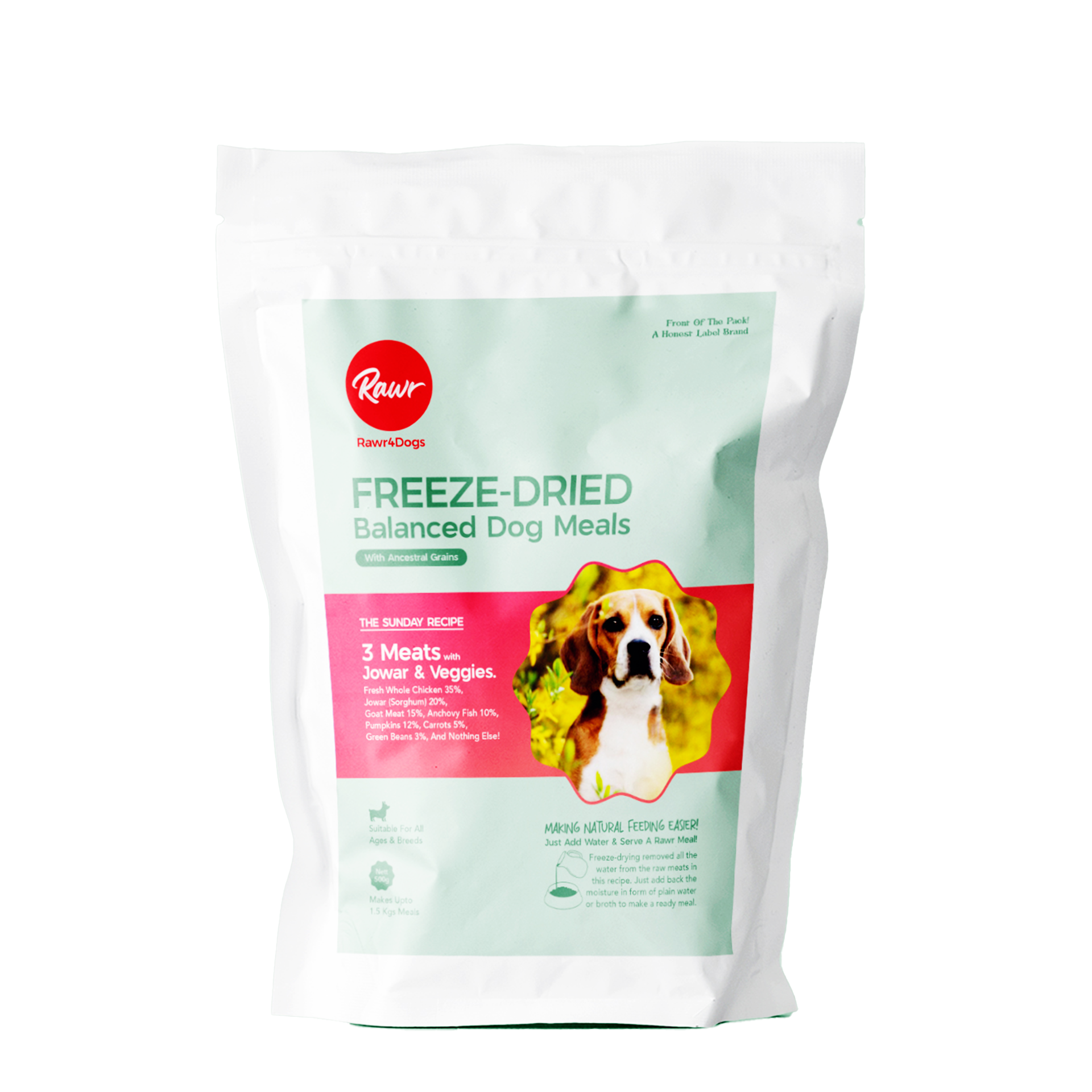 Rawr4Dogs | Complete Freeze-Dried Meals | FieldFest | 3 Meats, Jowar, & Veggies