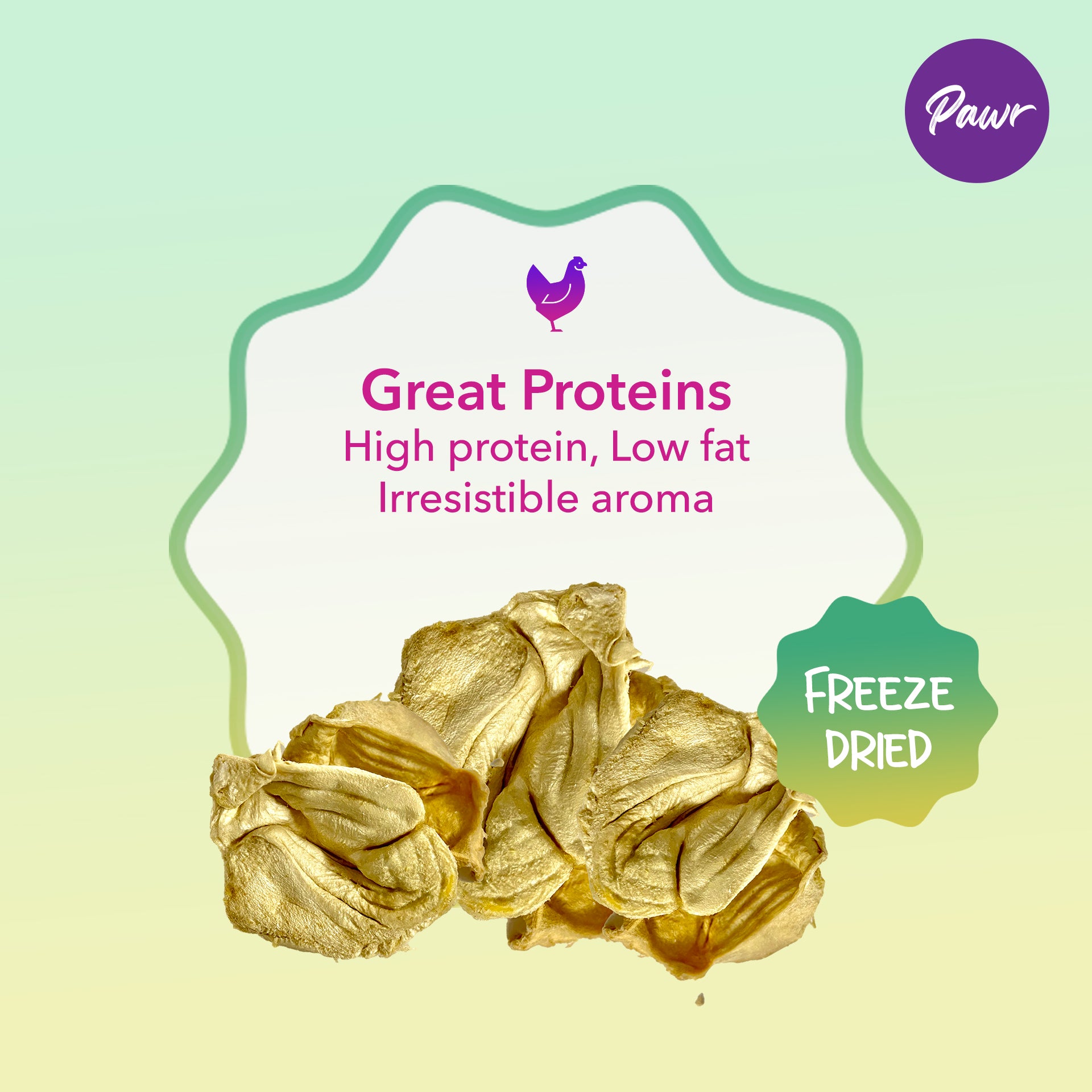 Pawr4Cats | Zoomy Treats | Freeze-Dried Chicken Gizzards | 60 GMS