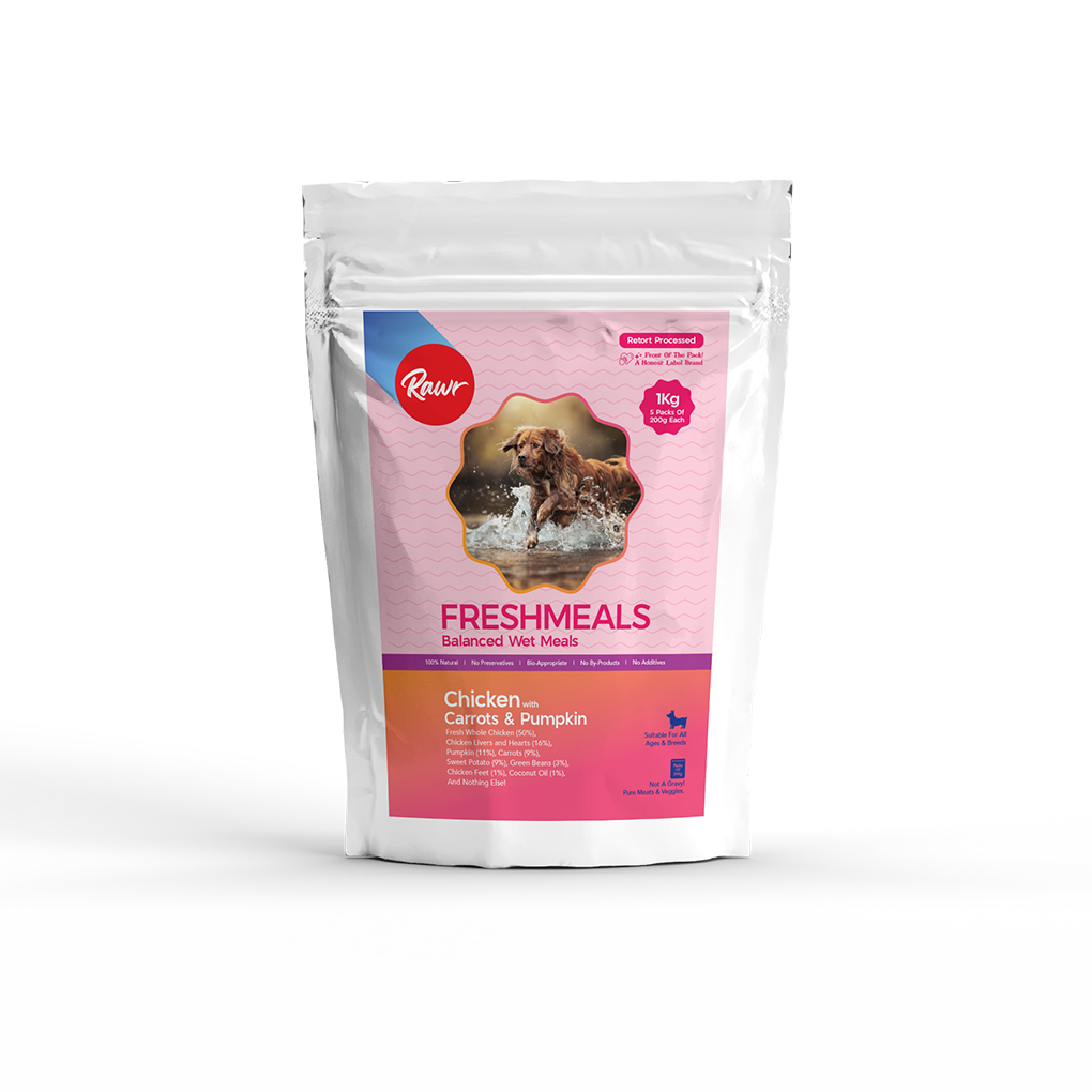 Rawr4Dogs | FreshMeals | Gentle Cooked Wet Meals | Chicken, Pumpkin, Carrot