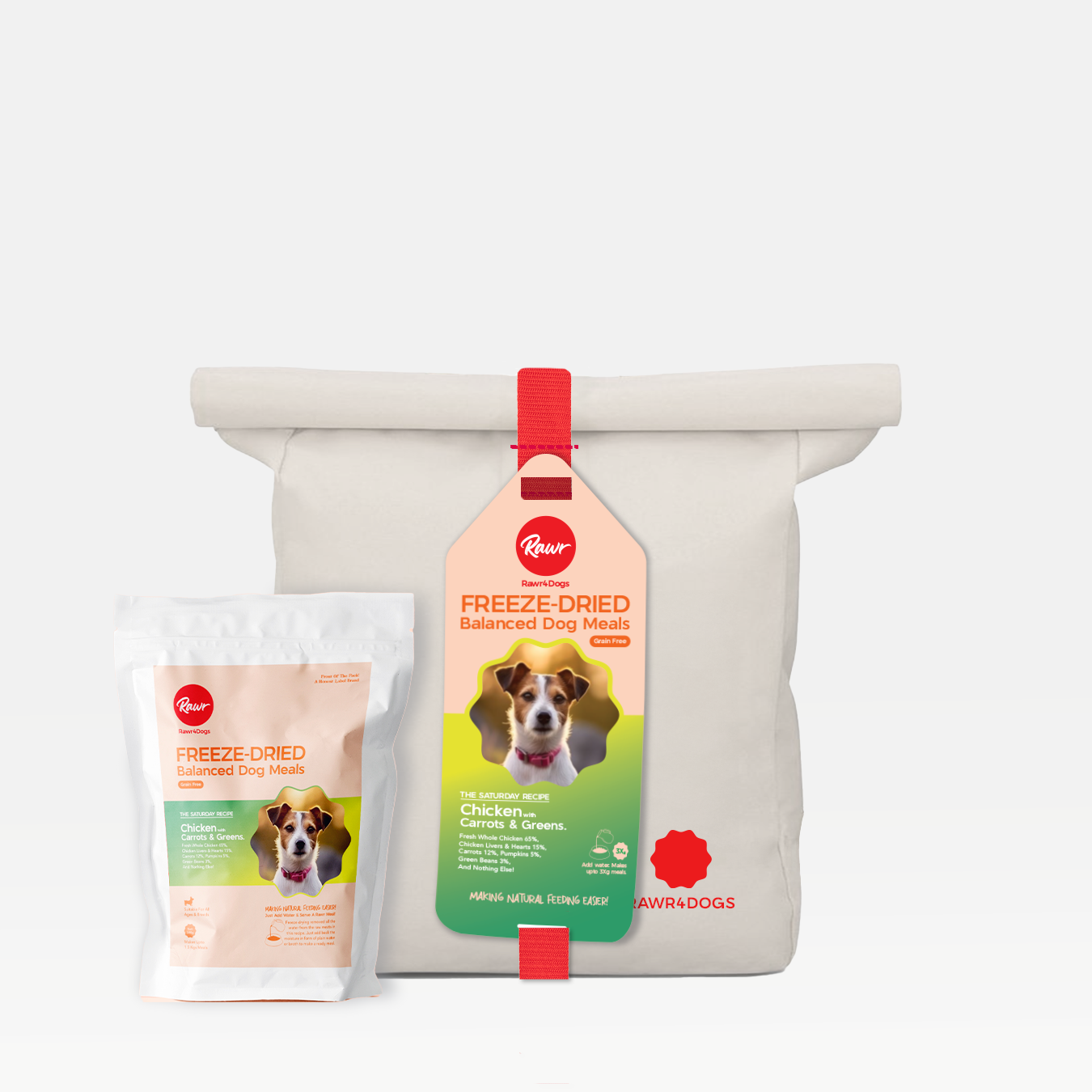 Rawr4Dogs | Complete Freeze-Dried Meals | FreeRun | Chicken, Carrots & Greens