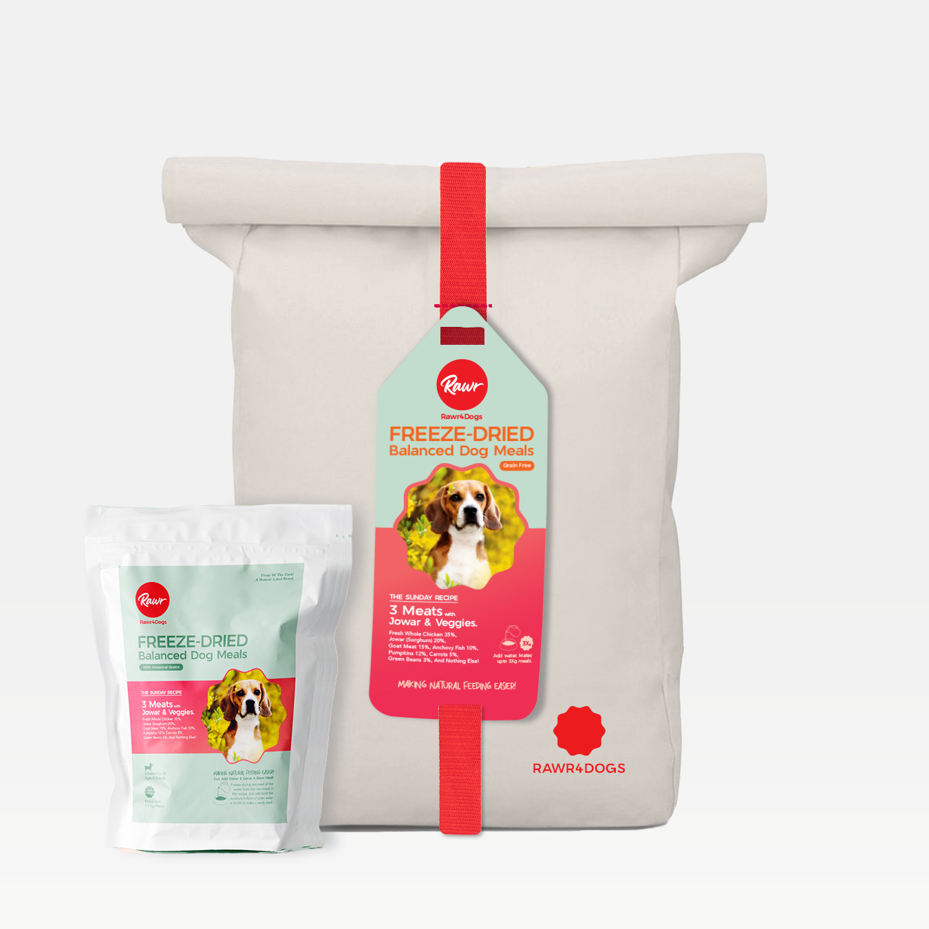 Rawr4Dogs | Complete Freeze-Dried Meals | FieldFest | 3 Meats, Jowar, & Veggies