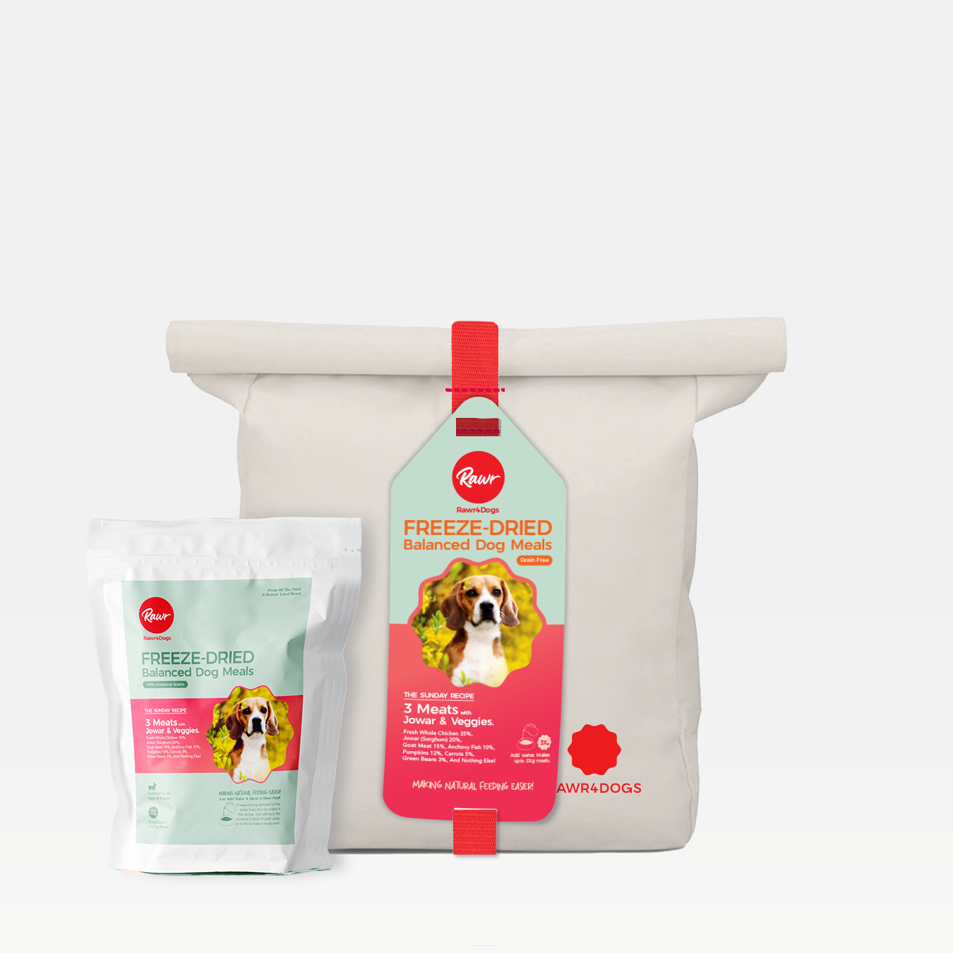 Rawr4Dogs | Complete Freeze-Dried Meals | FieldFest | 3 Meats, Jowar, & Veggies