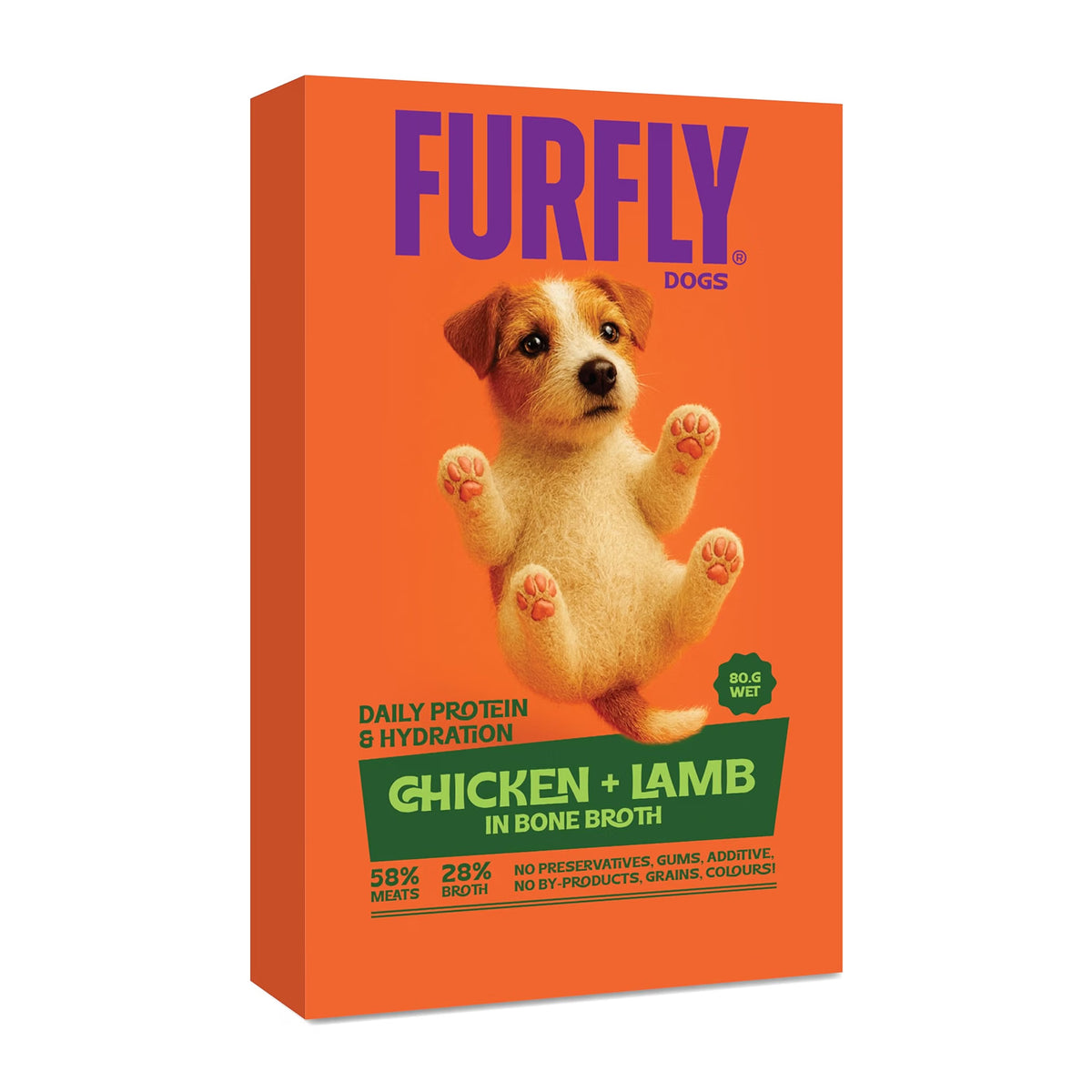 FurFly Dogs | Chicken + Lamb in Bone Broth Dog Wet Food | 80 gms