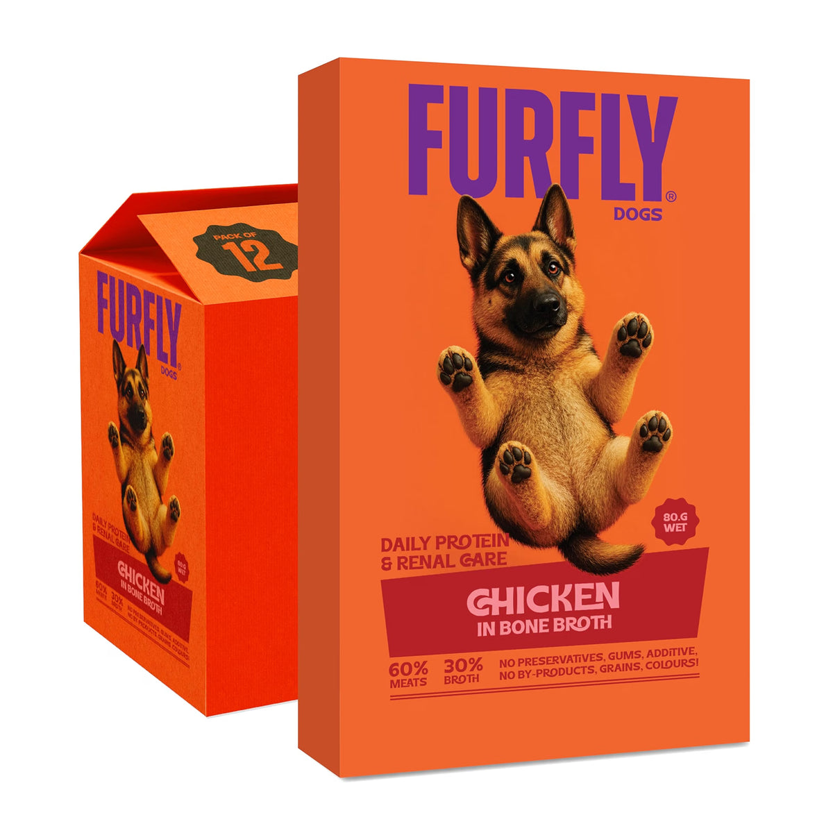 FurFly Dog | Chicken in Bone Broth - Dog Wet Food Pouches | 80Gms