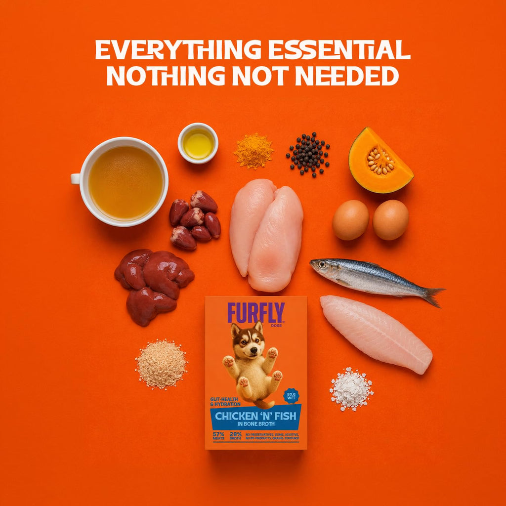 FurFly Dogs | Chicken 'N' Fish in Bone Broth Wet Dog Food | 80 gms