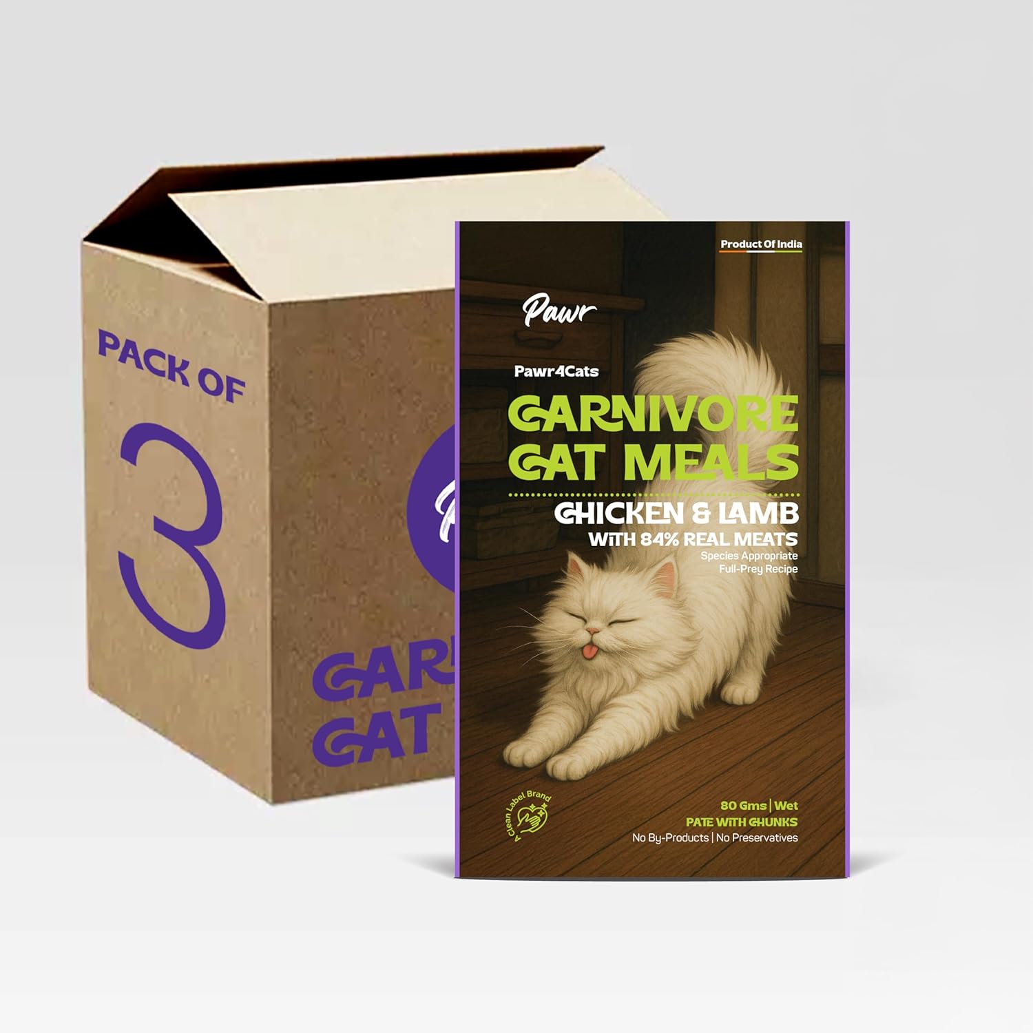 Pawr4Cats | FreshMeals | Chicken, Lamb & Veggies