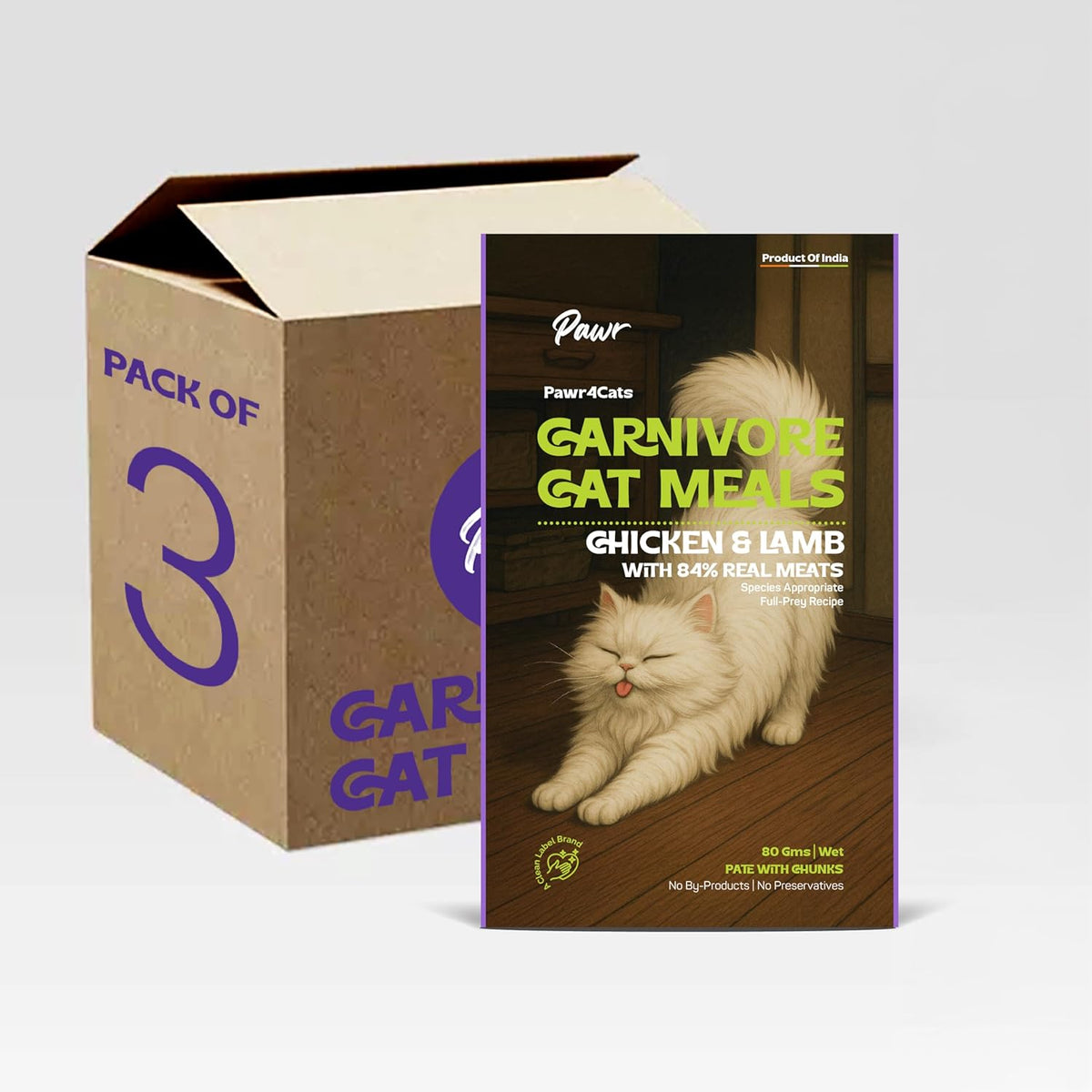Pawr4Cats | FreshMeals | Chicken, Lamb & Veggies
