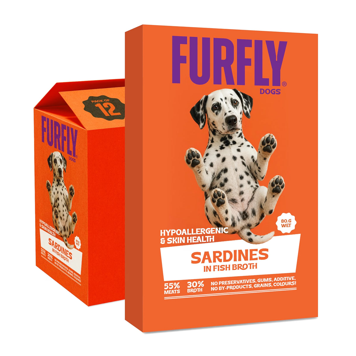FurFly Dogs | Sardine in Ocean Fish Broth Dog Wet Food | Hypoallergenic Recipe | 80 gms