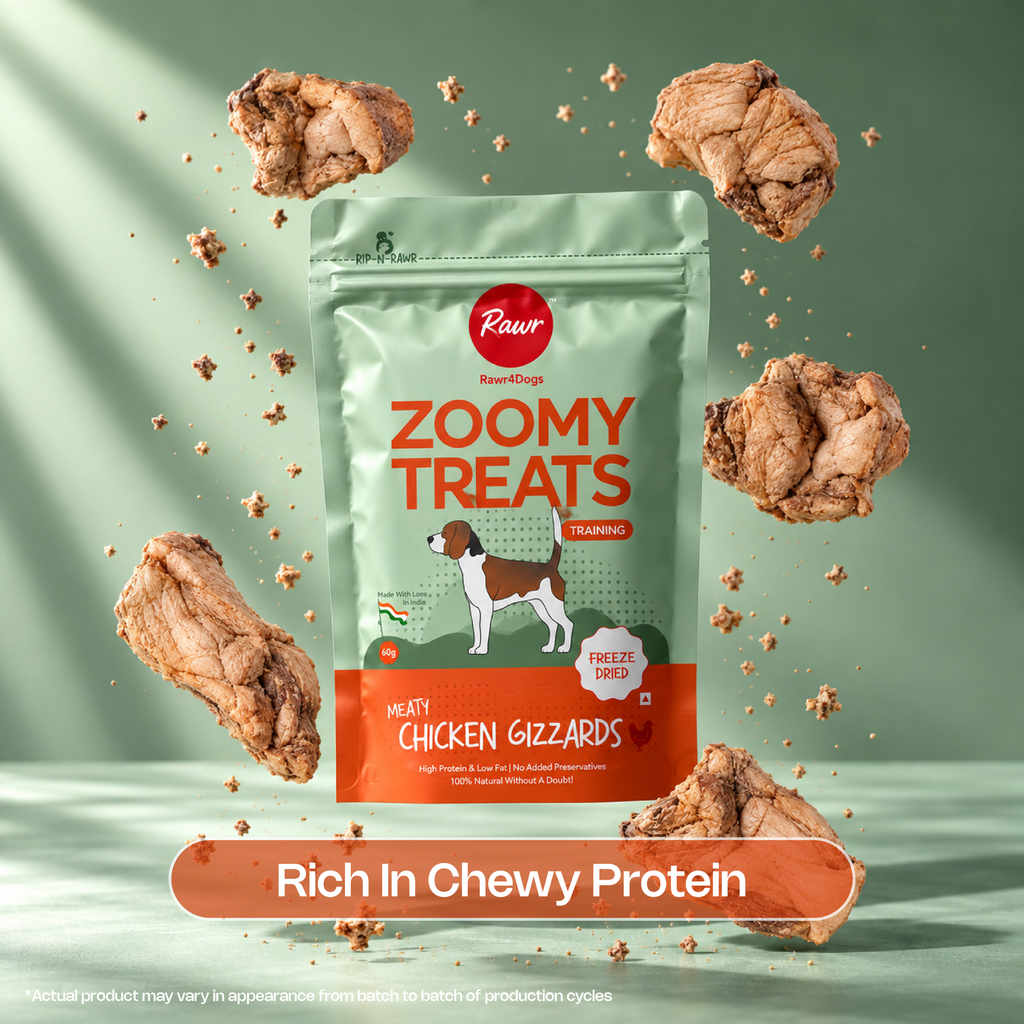 Rawr4Dogs | Zoomy Treats | Freeze-Dried Chicken Gizzards | 45 GMS