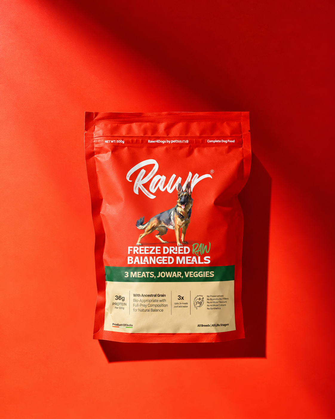 Rawr4Dogs | Complete Freeze-Dried Meals | FieldFest | 3 Meats, Jowar, & Veggies