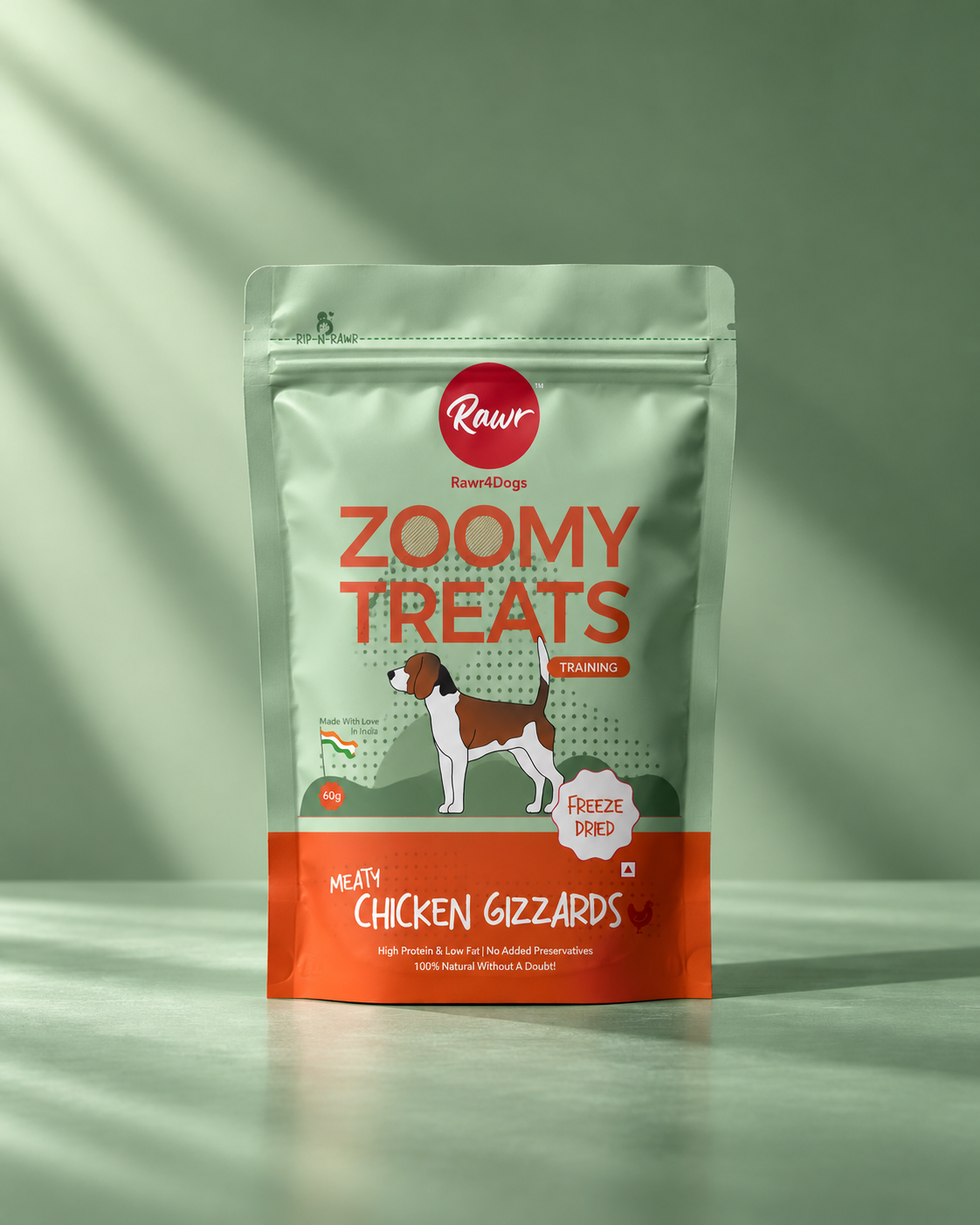 Rawr4Dogs | Zoomy Treats | Freeze-Dried Chicken Gizzards | 45 GMS
