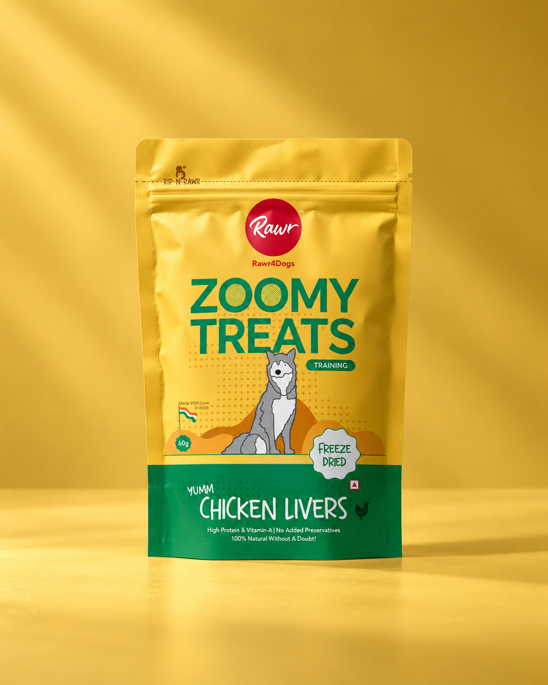 Rawr4Dogs | Zoomy Treats | Freeze-Dried Chicken Livers | 45 GMS