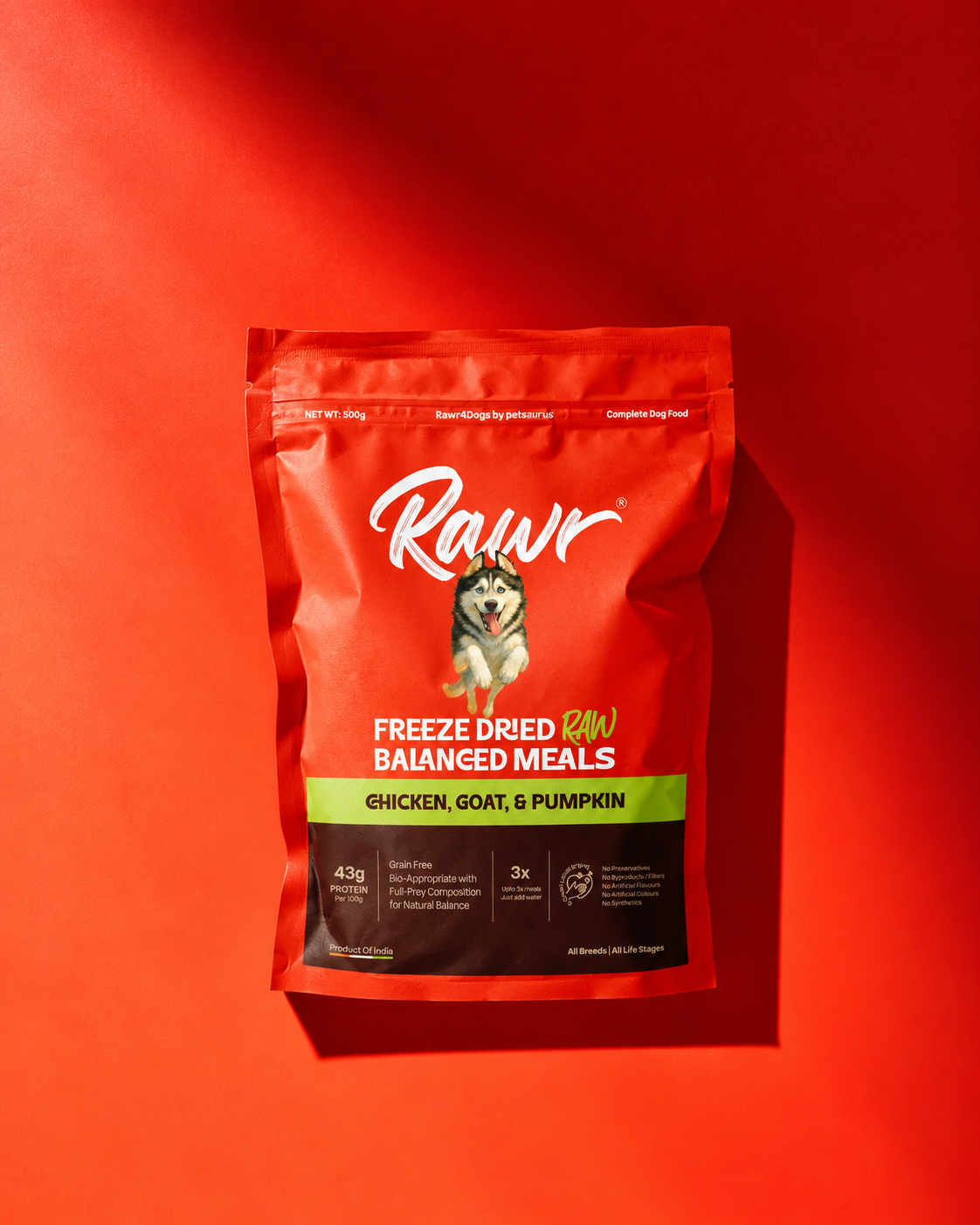 Rawr4Dogs | Complete Freeze-Dried Meals | Chicken, Goat and Pumpkin