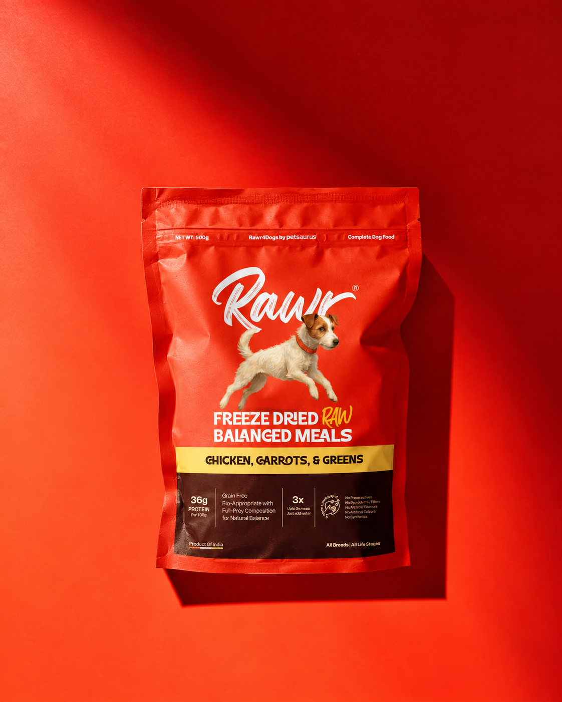 Rawr4Dogs | Complete Freeze-Dried Meals | FreeRun | Chicken, Carrots & Greens