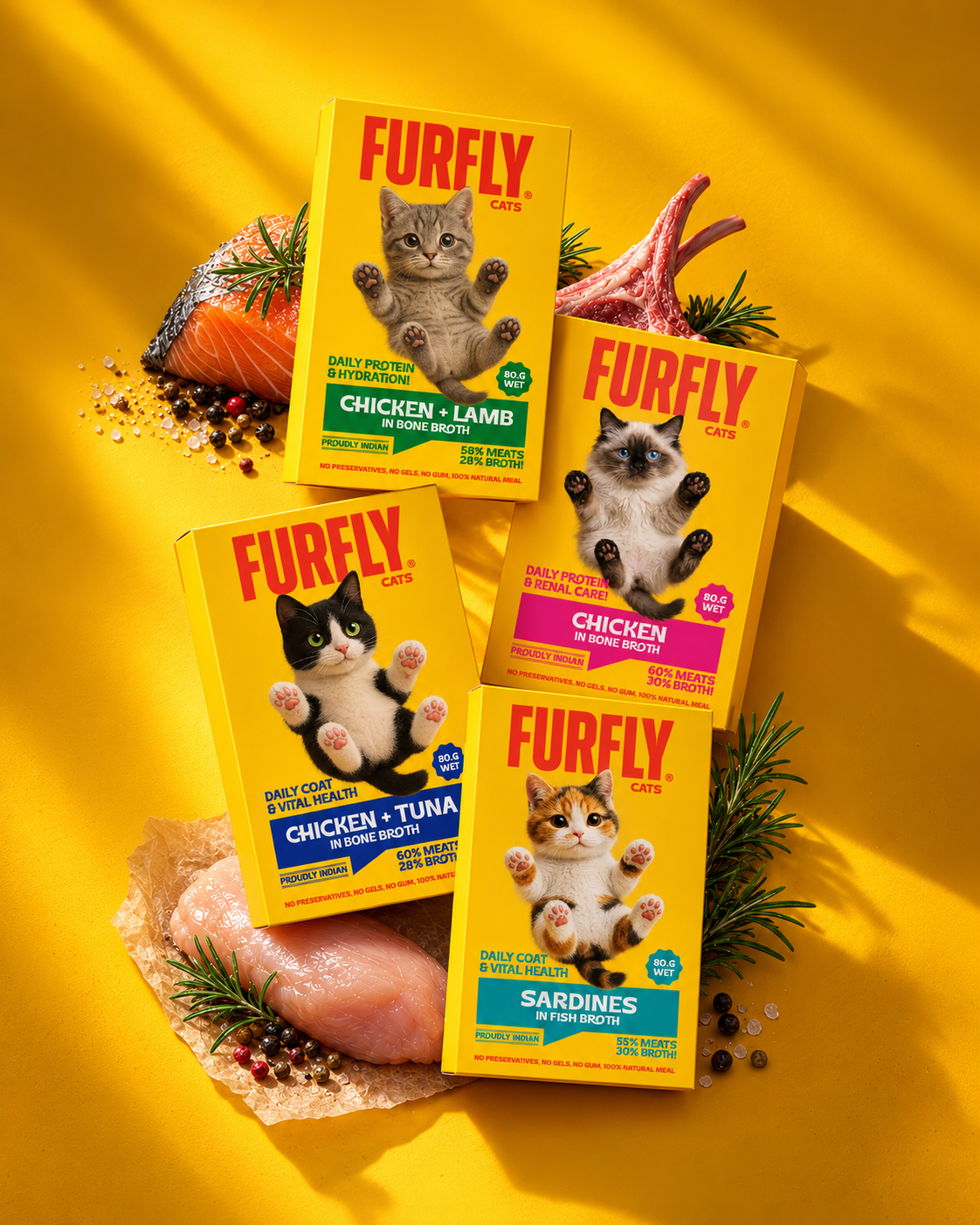 FurFly Cats Trial | 4 Recipes | 2 Packs Each