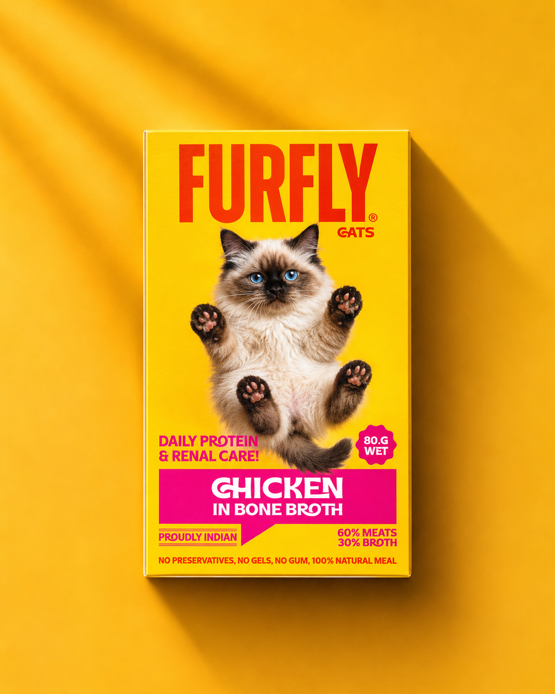 FurFly Cat | Chicken in Bone Broth - Cat Wet Food Pouches | 80Gms