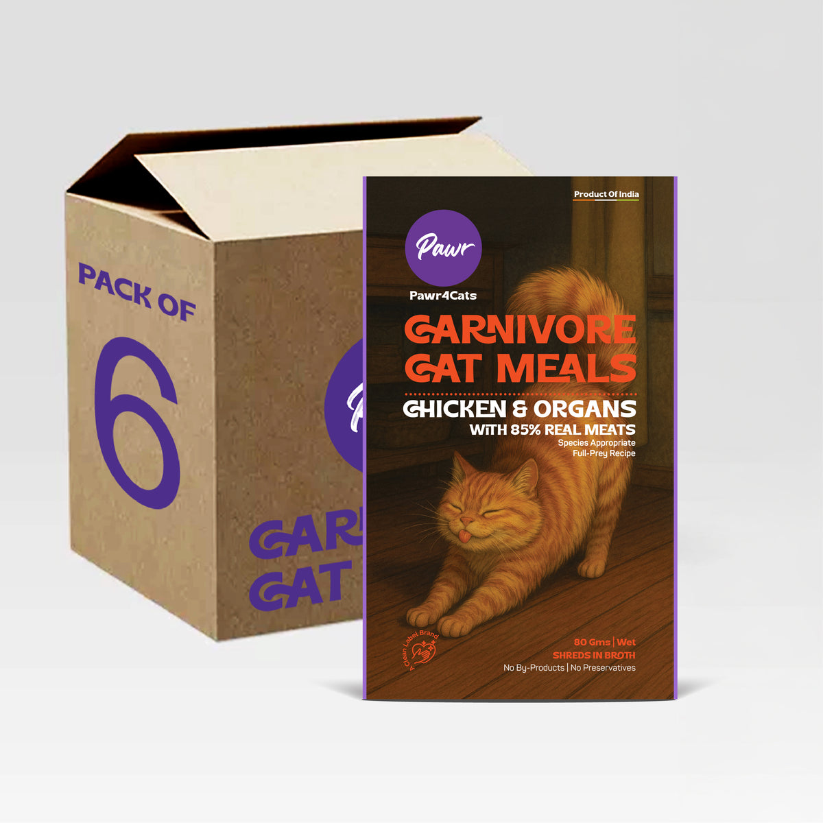 Pawr4Cats | FreshMeals | Chicken, Organs & Pumpkins