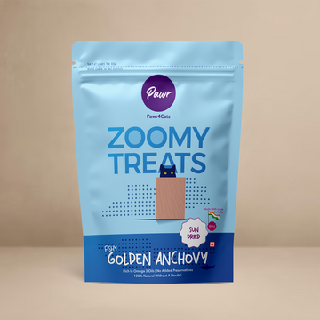 Pawr4Cats | Zoomy Treats | Sun-Dried Golden Anchovy Fish | 60 GMS