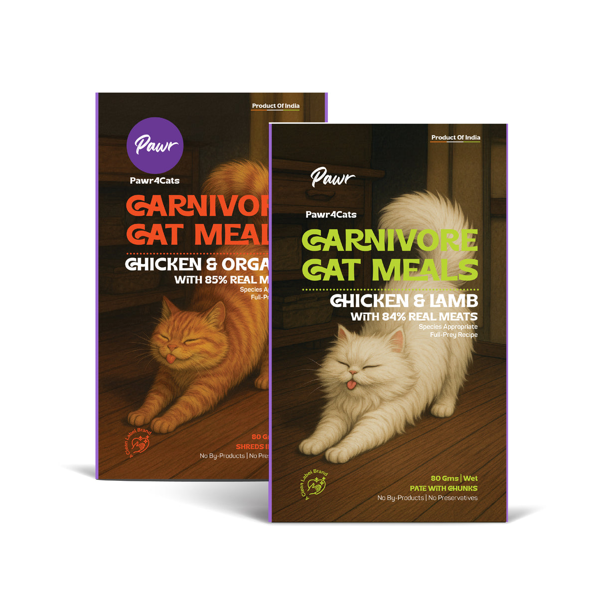 Pawr4Cats | FreshMeals | 2 Recipe Trial Pack | Pack of 4 (2 Each)