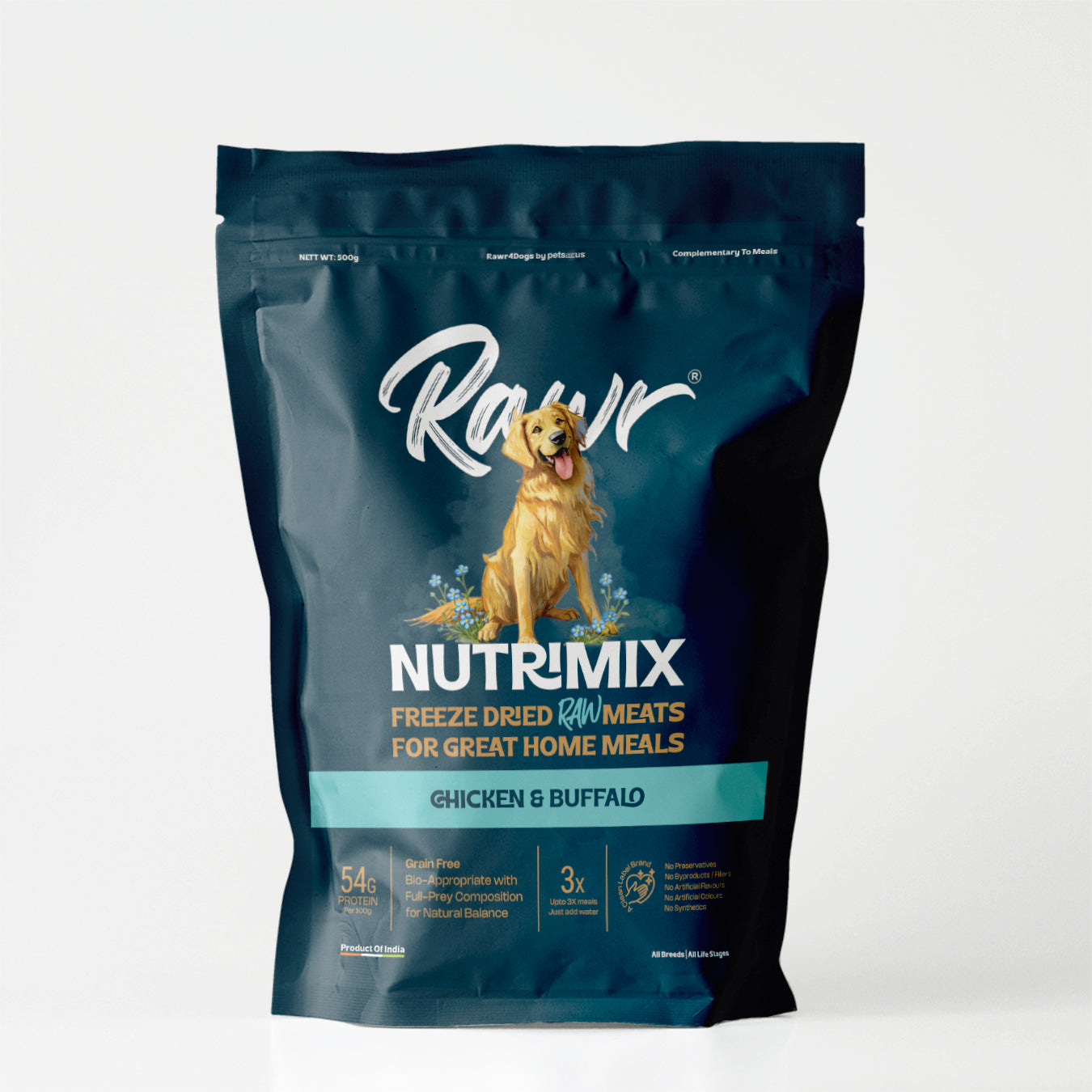 Rawr4Dogs | Nutrimix Freeze-Dried | 100% Meat Toppers | Chicken & Buffalo