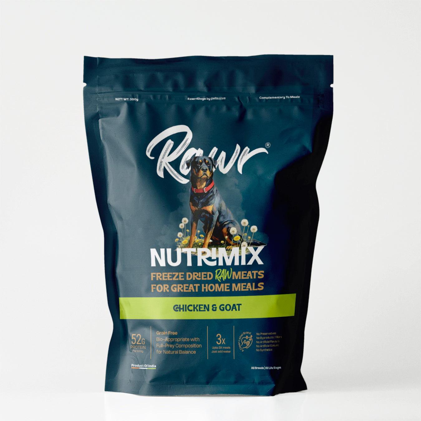 Rawr4Dogs | Nutrimix Freeze-Dried | 100% Meat Toppers | Chicken & Goat