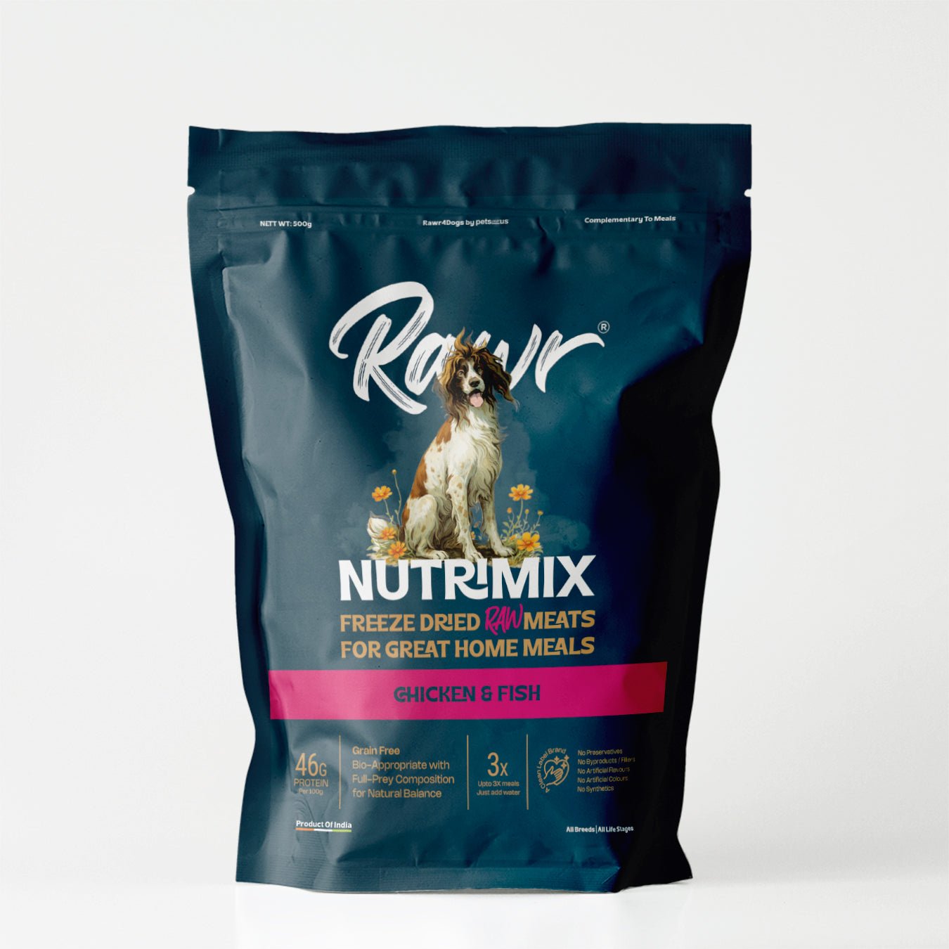 Rawr4Dogs | Nutrimix Freeze-Dried | 100% Meat Toppers | Chicken & Fish