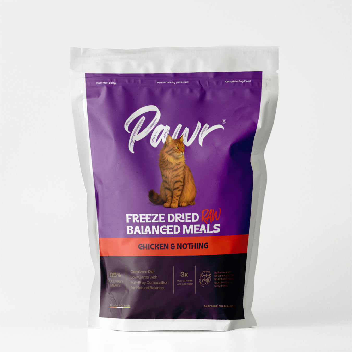Pawr4Cats | Freeze-Dried Meals | Chicken & Nothing