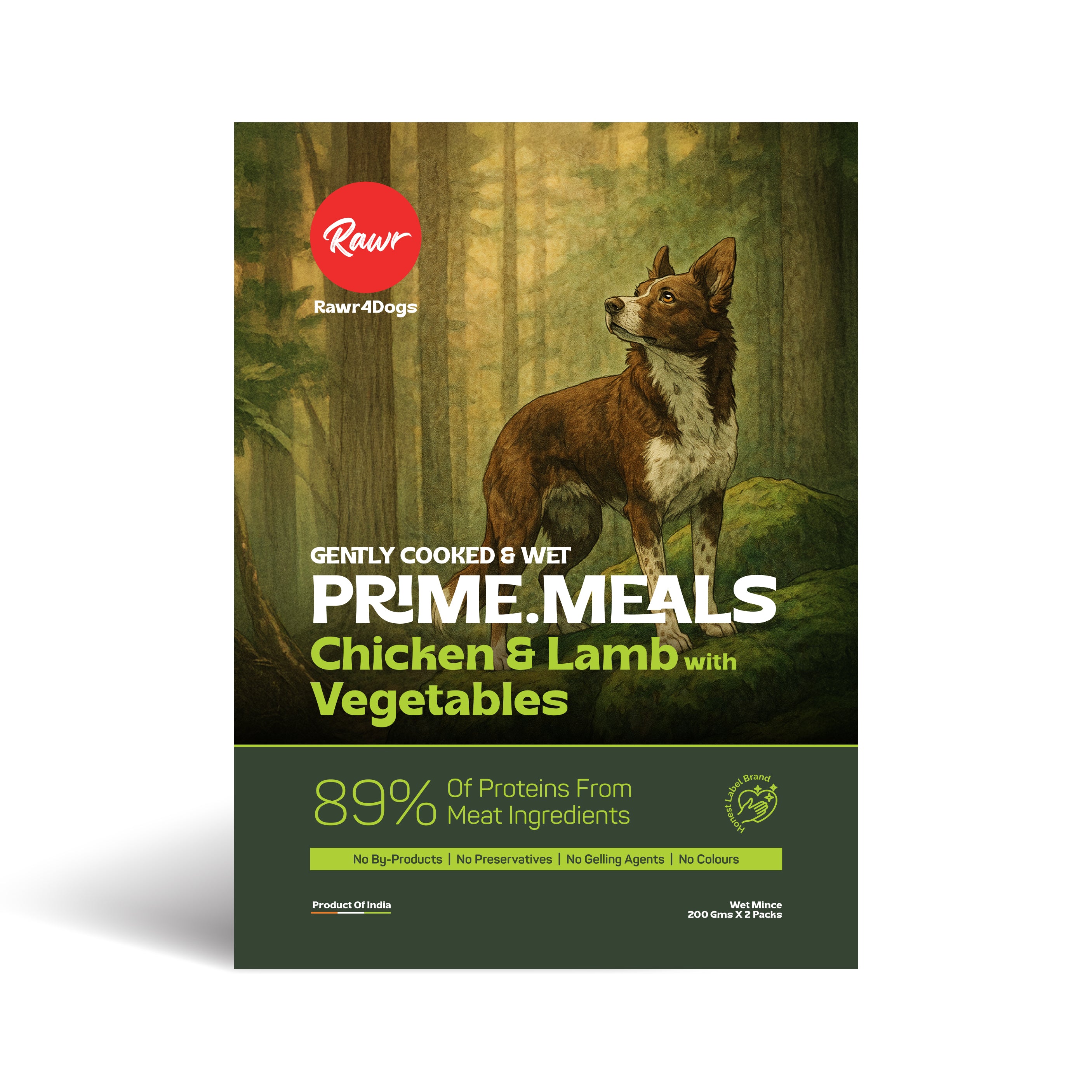 Rawr4Dogs | PrimeMeals | Gently Cooked Wet Meals | Chicken, Lamb & Veggies