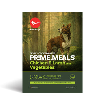 Rawr4Dogs | PrimeMeals | Gently Cooked Wet Meals | Chicken, Lamb & Veggies